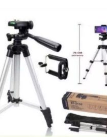 3110 Universal Professional Portable Tripod Stand with Metal Rod - Black & Silver
