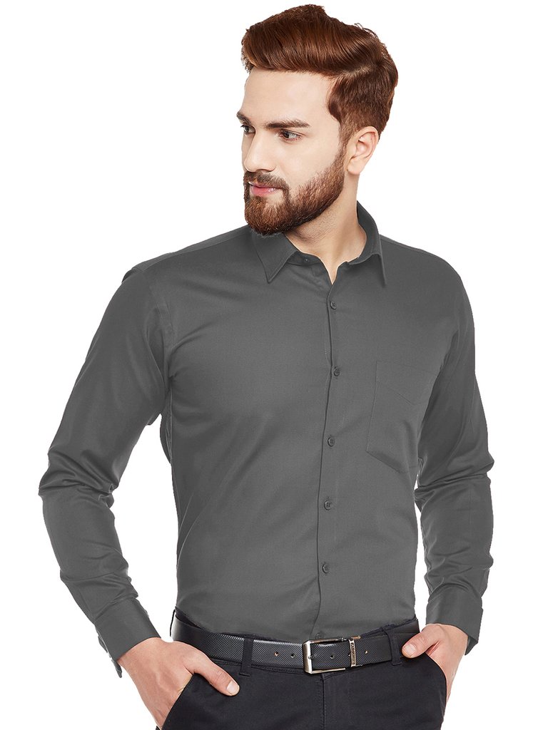 Grey Formal Shirt For Men – snapy online shopping