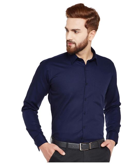Navy Blue Formal Shirt For Men – snapy online shopping