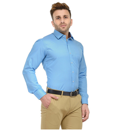 Sky Blue Formal Shirt For Men – snapy online shopping