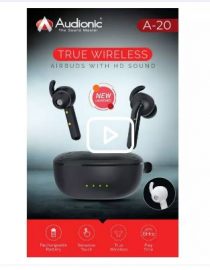 Audionic Airbuds A-20 True Wireless Airbuds HD Sound Touch Wireless Earbuds Black