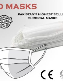 Feel Secure Face Mask | 3 Layers face mask with Melt Blow layer | Disposable Surgical Face Mask with Nose | Pack of 50 Face Mask (White)