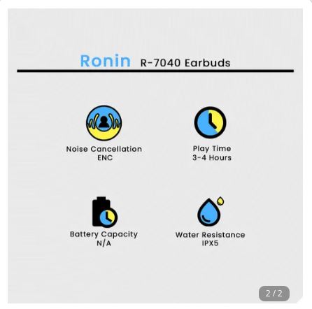 Ronin R-7040 Earbuds
